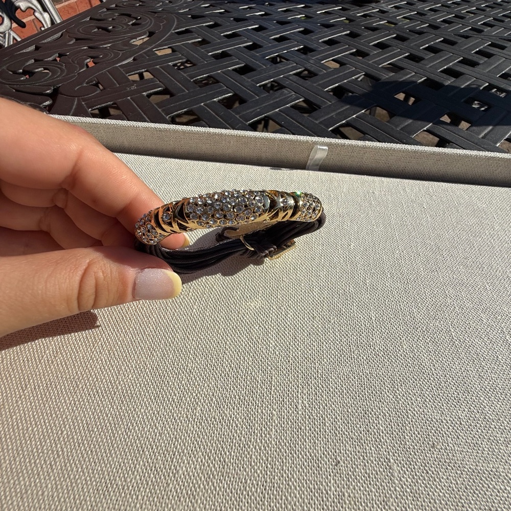 *NWT* Gillian Julius Strappy Leather and Gold Bracelet